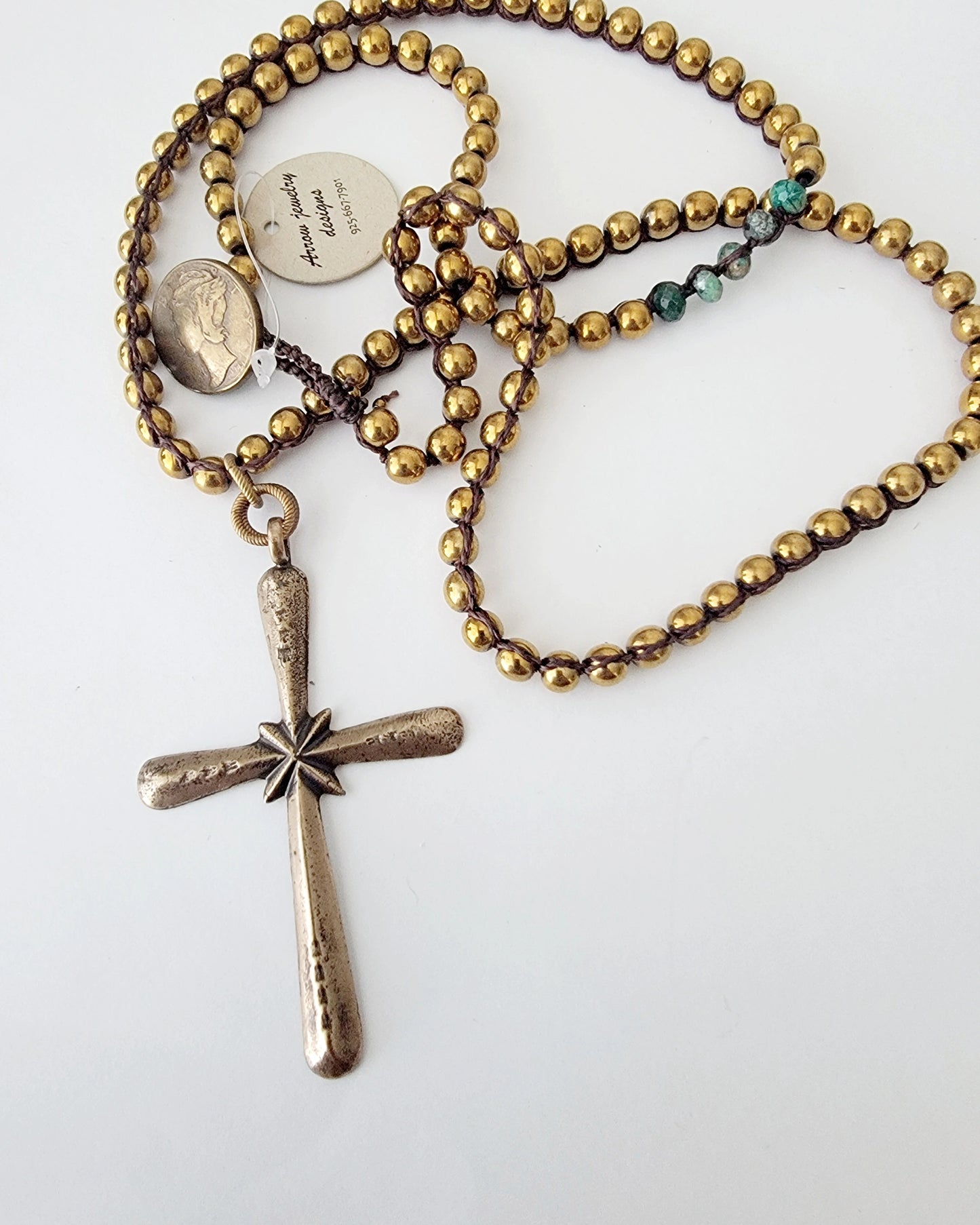 Bronze Cross Necklace