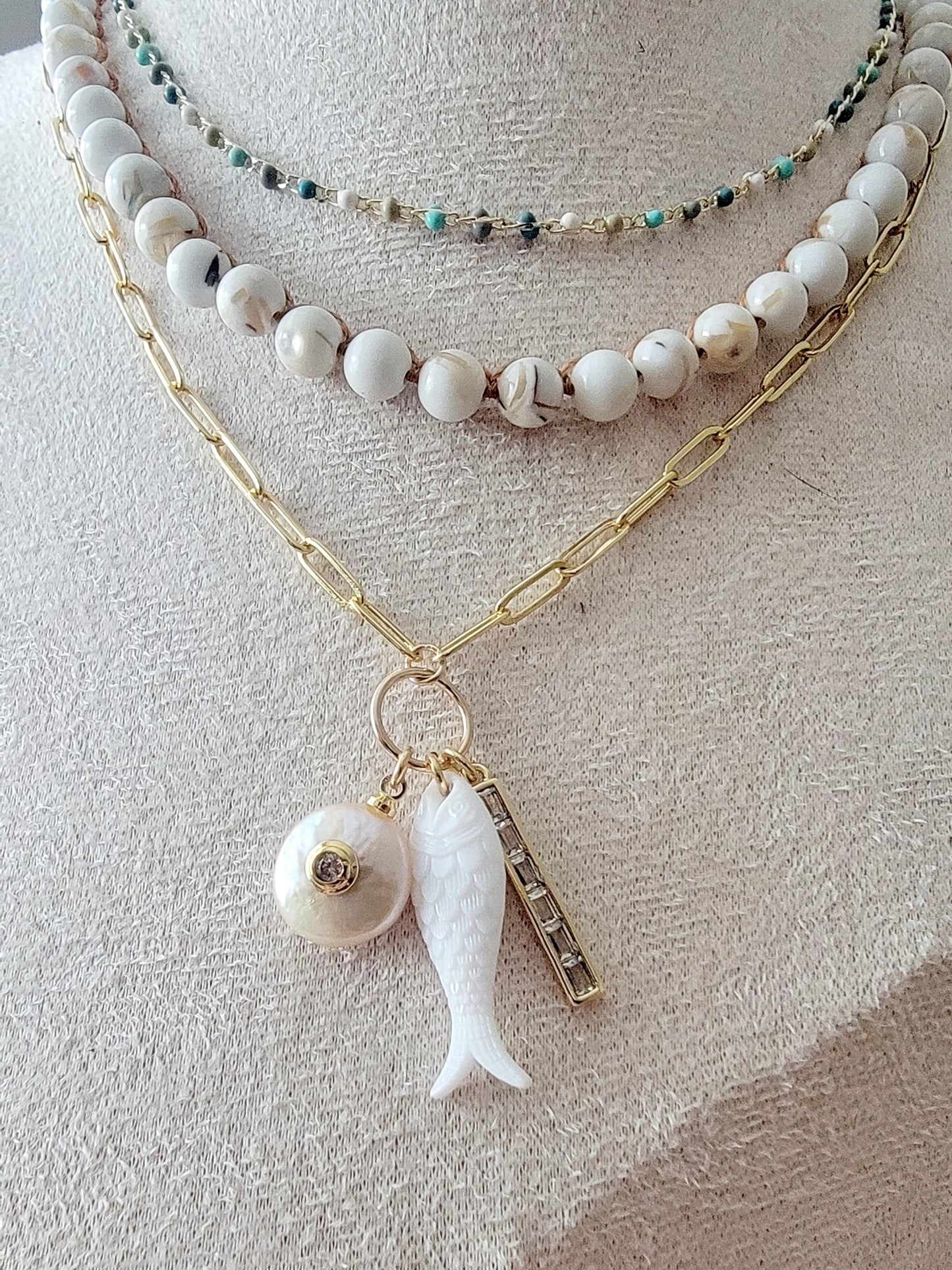 White Fish Necklace