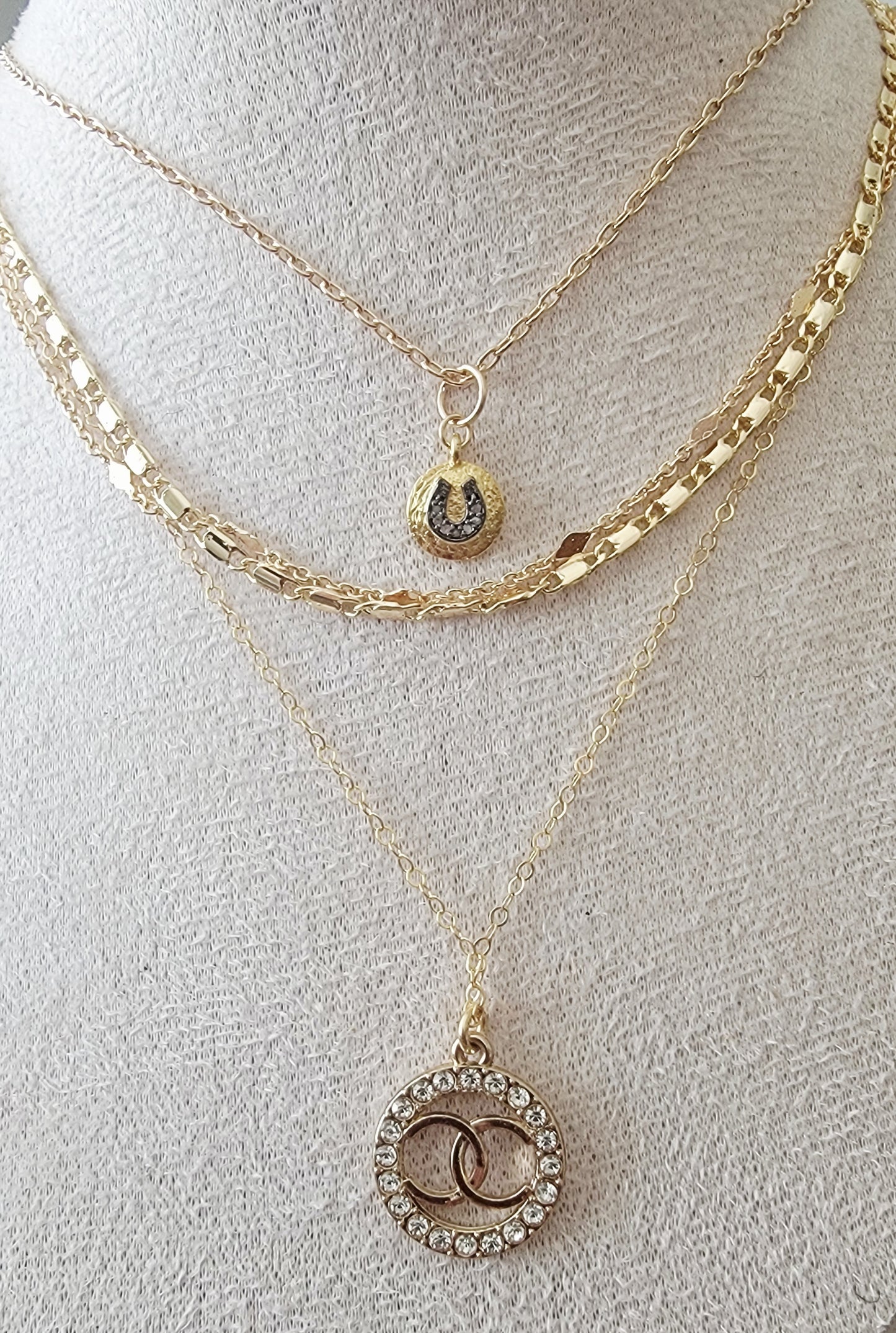 Pave Horse Shoe Necklace