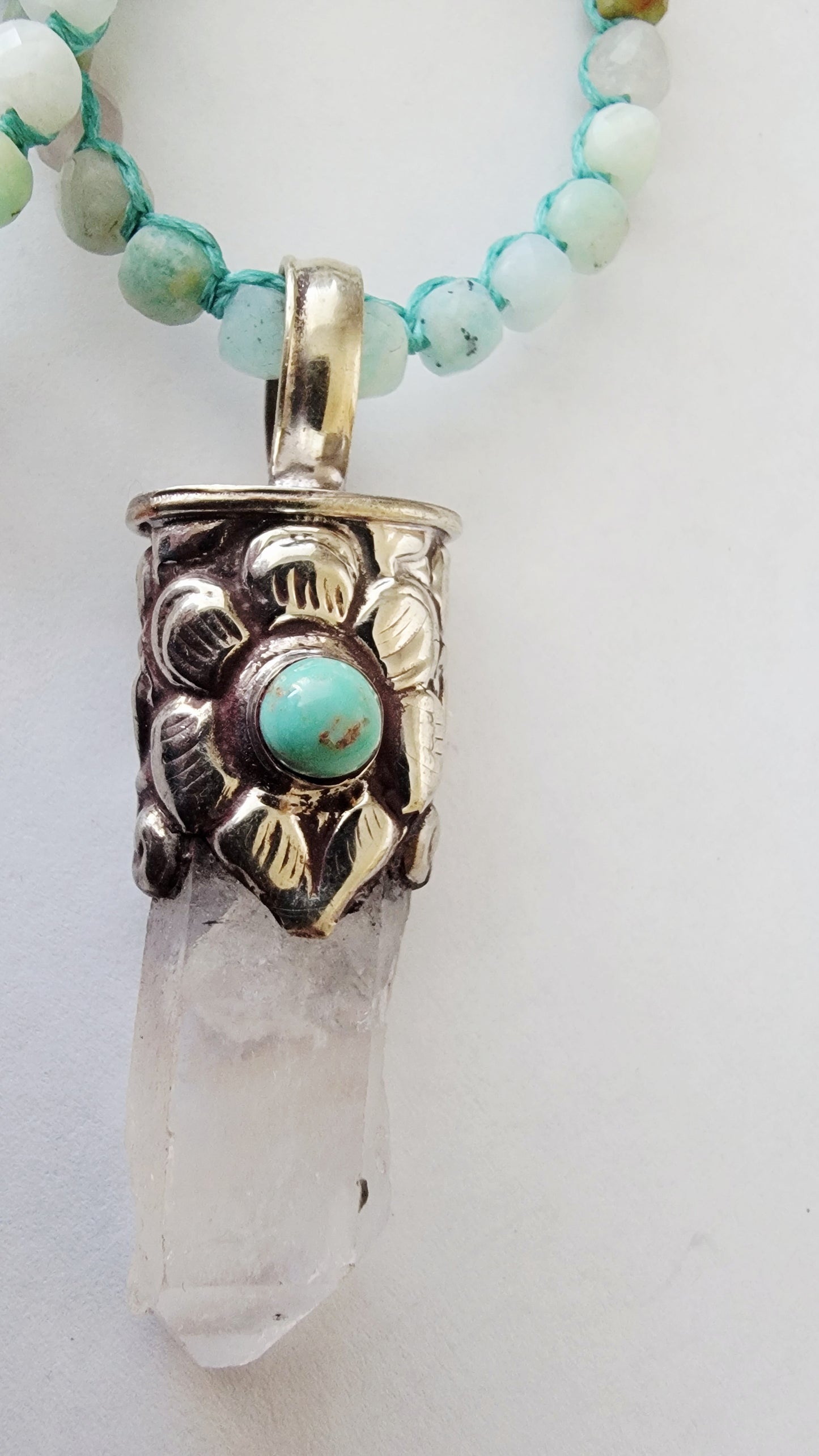 Amzonite Crystal Necklace