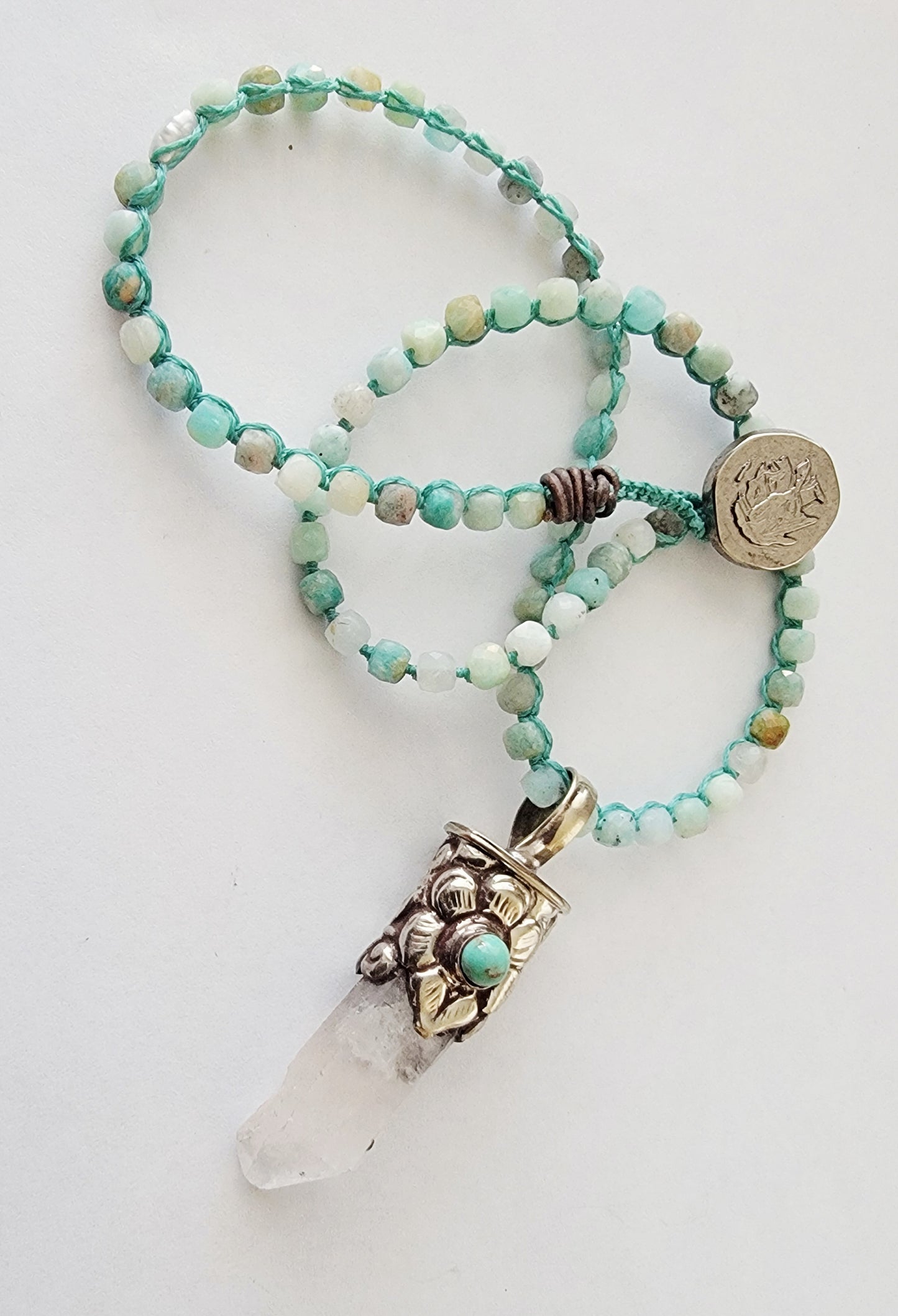 Amzonite Crystal Necklace