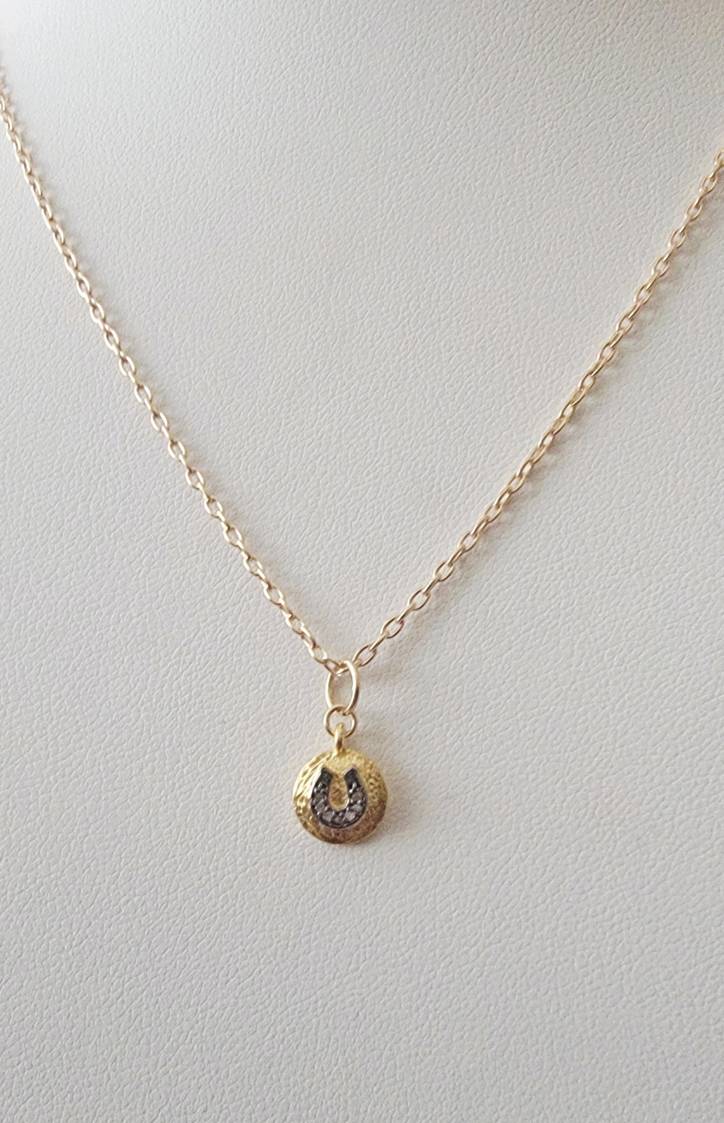 Pave Horse Shoe Necklace