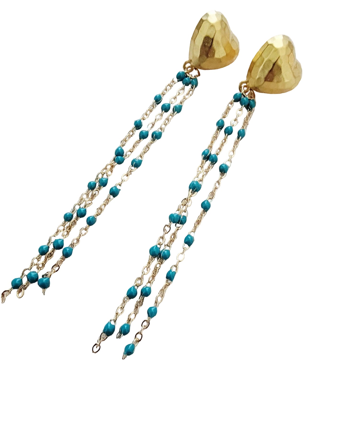 Western Elegance 14k Gold Filled Heart Earrings