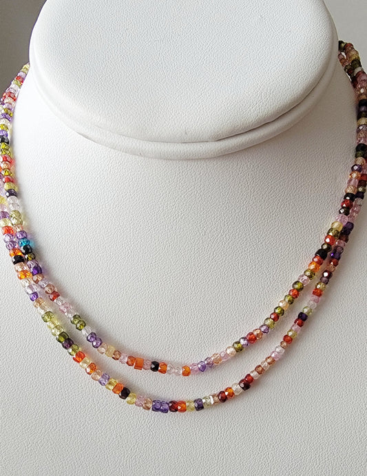 Cubic Zirconia Necklace or Wrap bracelet