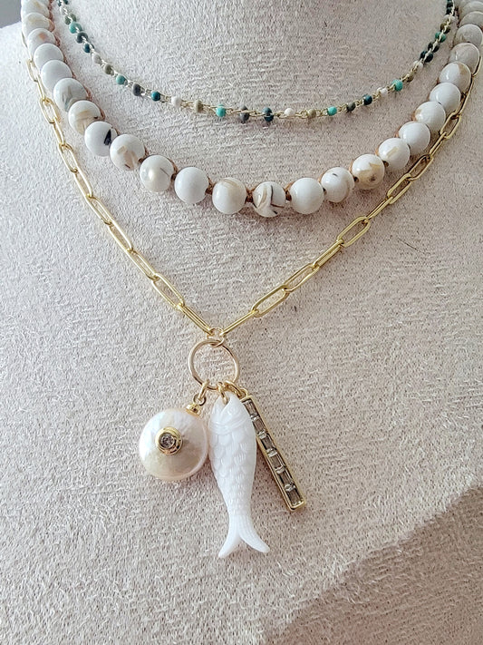 White Fish Necklace