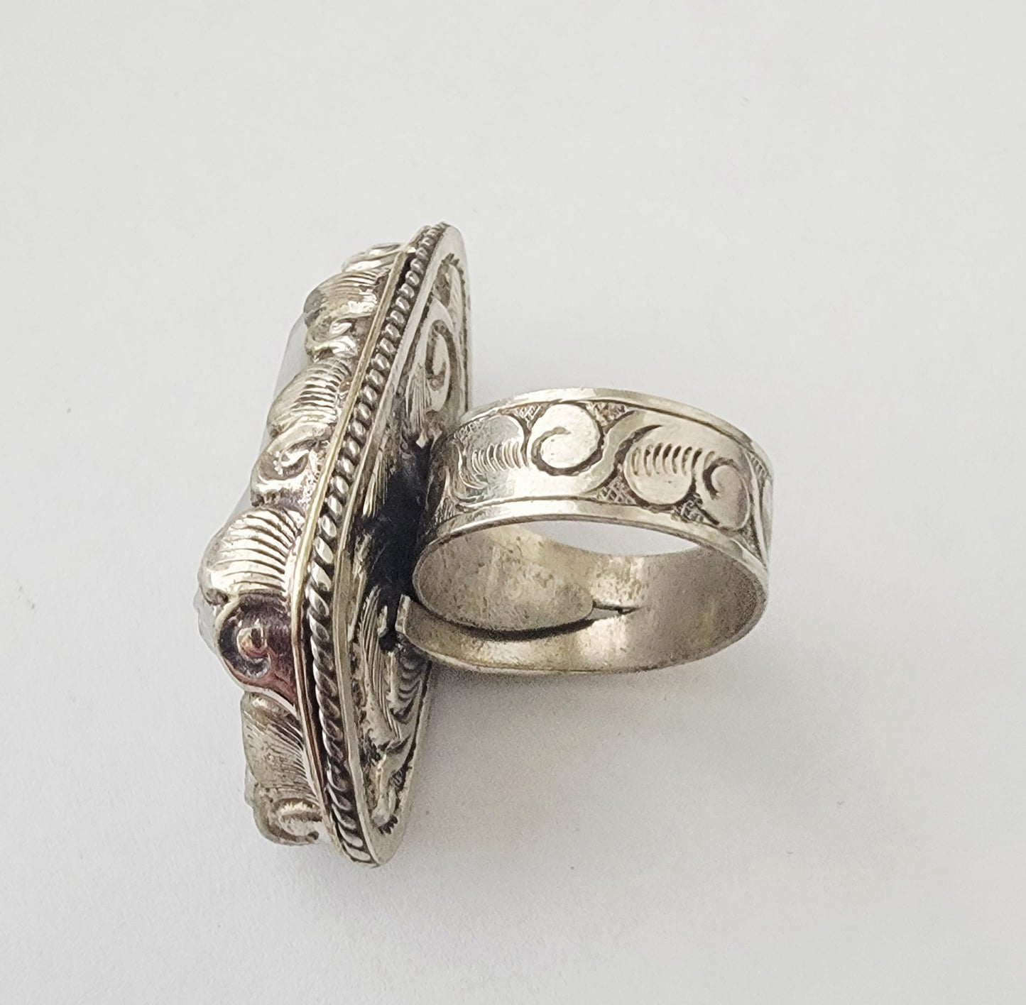 Crystal Artisan Carved Ring