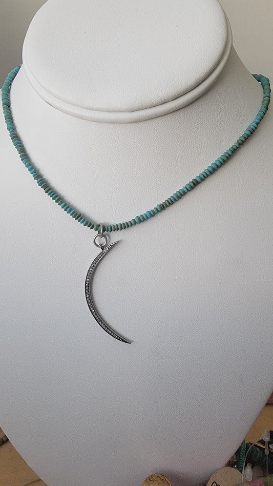Pave Moon Necklace