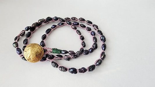 Vintage Japanese Rice Pearl Necklace