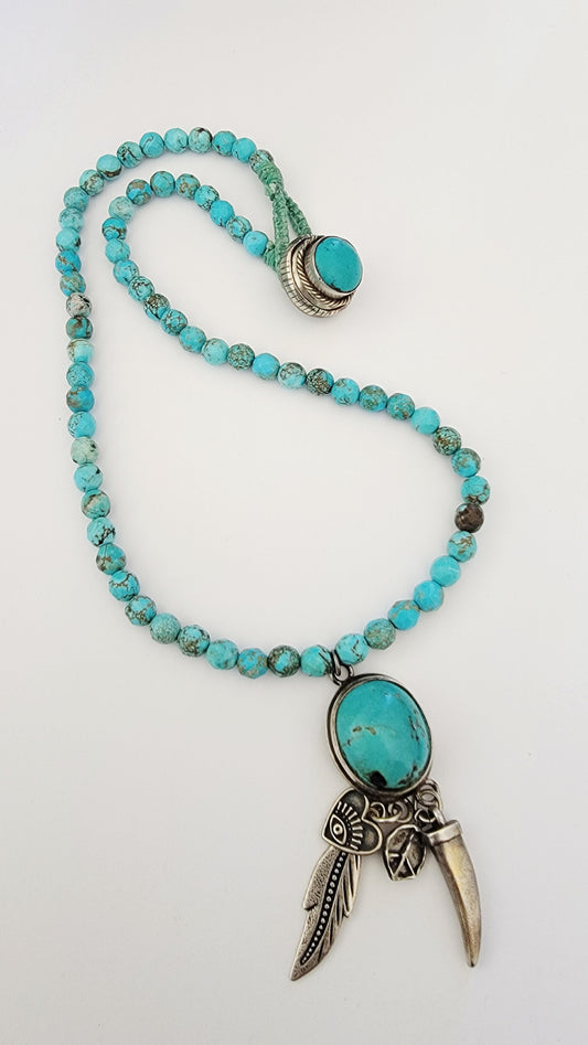 Turquoise Vintage Charm Necklace