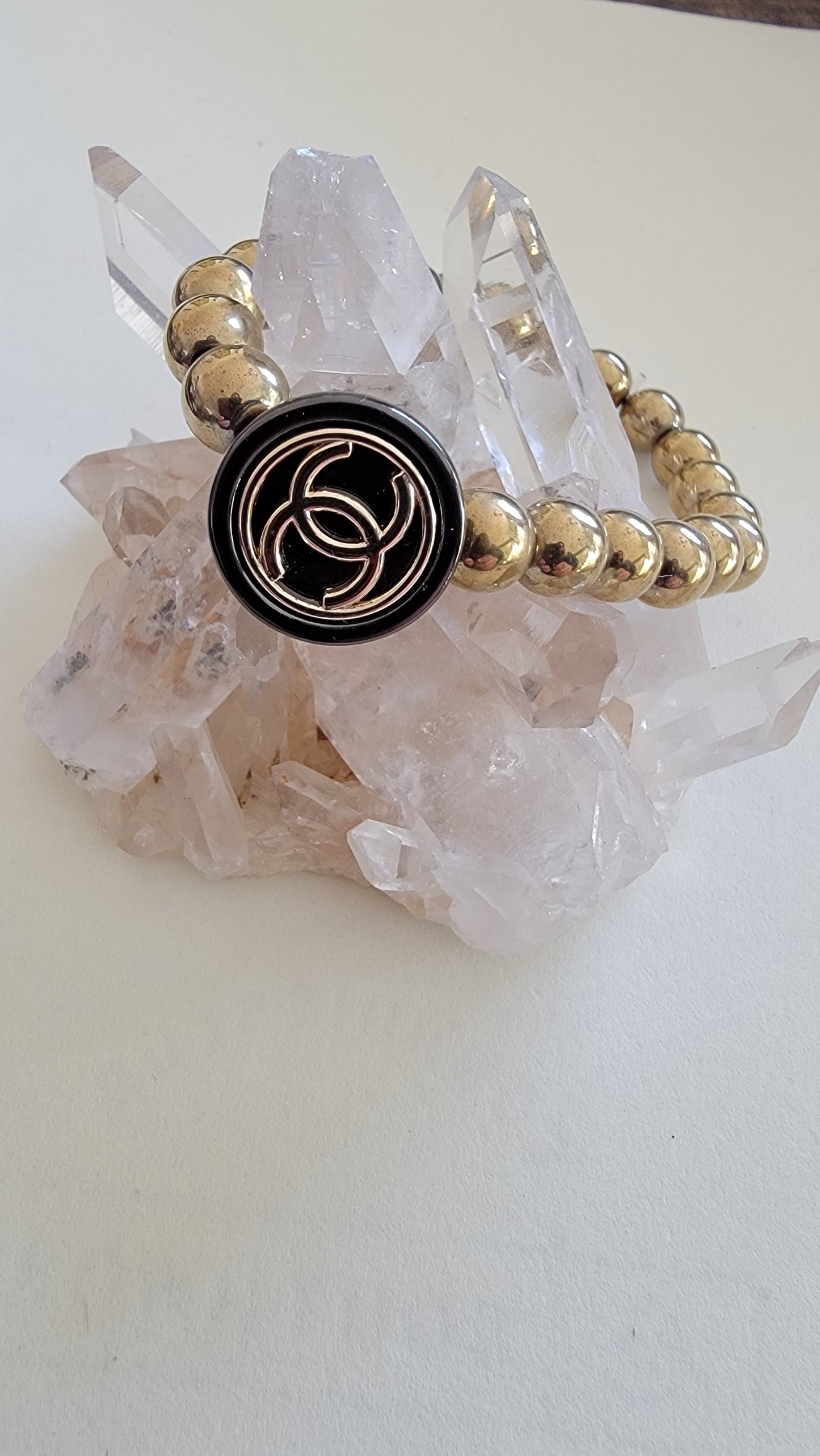 Authentic Vintage Chanel Hematite Bracelet