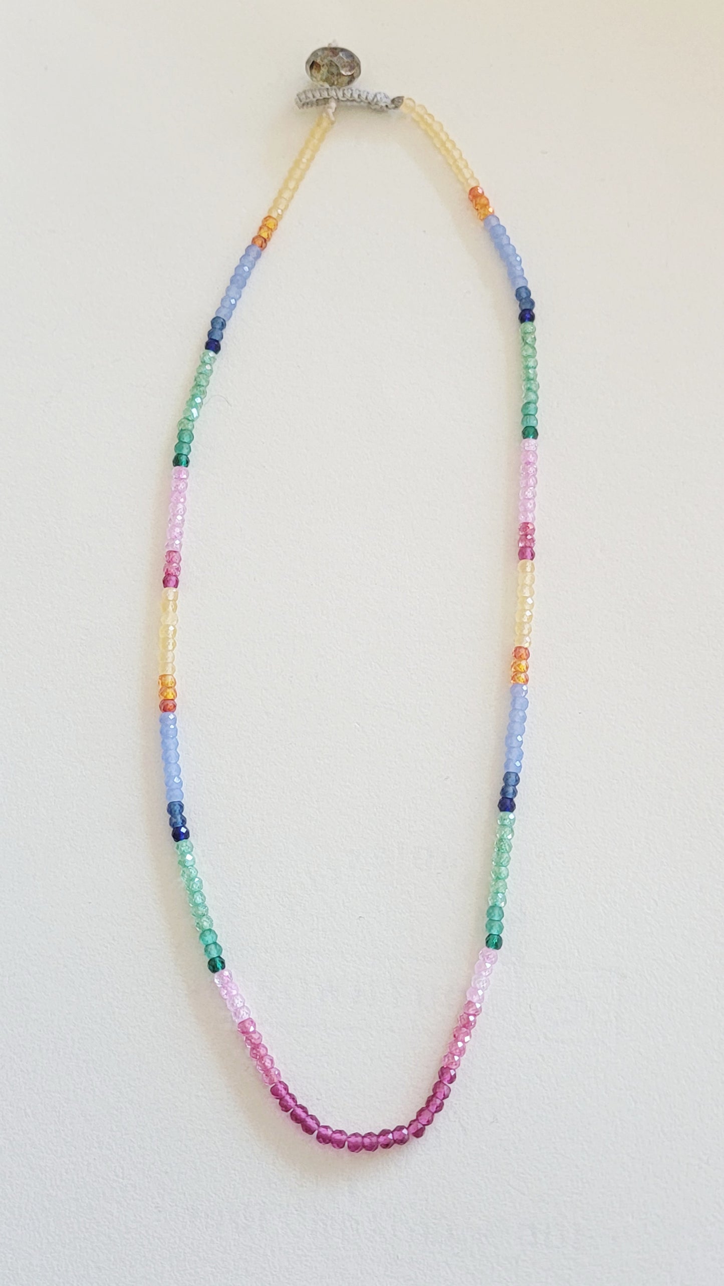 CZ Colorful Beaded Necklace