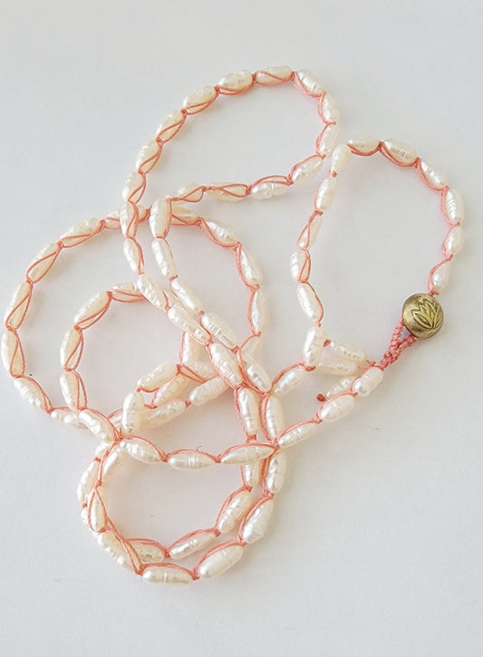Natural Rice Pearl Necklace