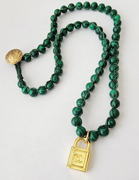 Malachite Chanel Locket