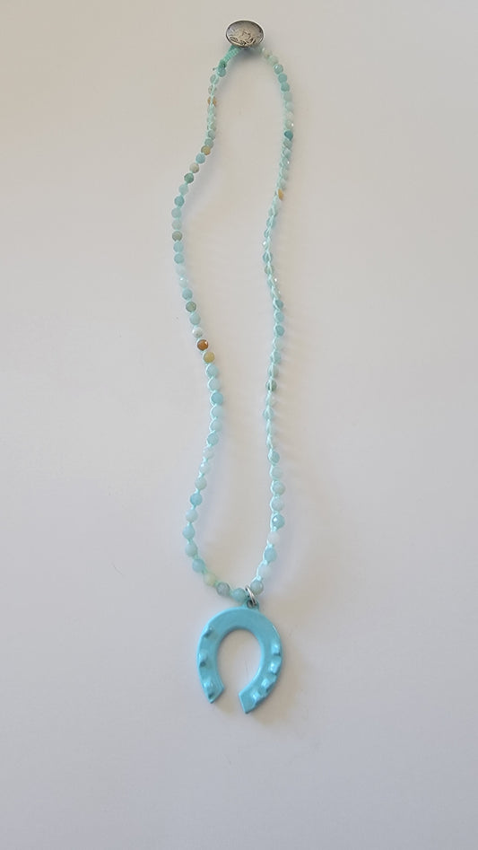 Turquoise Horseshoe Necklace